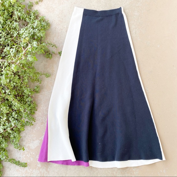 10 Crosby Derek Lam Dresses & Skirts - Derek Lam Collective Knit A-Line Color Block Skirt